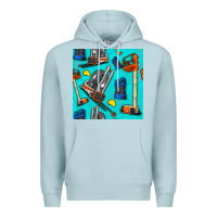Blue Mist construction vehicles Premium Hoodie - BundleAndBundleShop