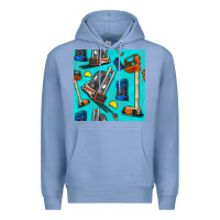 Colony Blue construction vehicles Premium Hoodie - BundleAndBundleShop