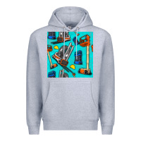 Heather Grey construction vehicles Premium Hoodie - BundleAndBundleShop