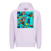 Lilac construction vehicles Premium Hoodie - BundleAndBundleShop
