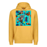 Mustard construction vehicles Premium Hoodie - BundleAndBundleShop