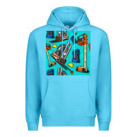 Ocean Blue construction vehicles Premium Hoodie - BundleAndBundleShop