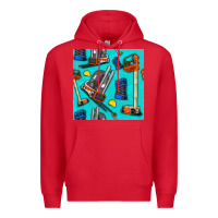 Red construction vehicles Premium Hoodie - BundleAndBundleShop