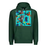Sports Green construction vehicles Premium Hoodie - BundleAndBundleShop