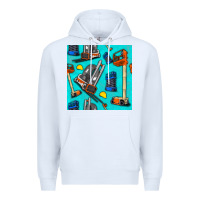 White construction vehicles Premium Hoodie - BundleAndBundleShop