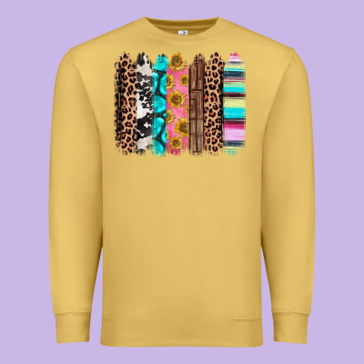 Western Brushstrokes Premium Sweatshirt Designed By Cts Tumbler Store