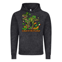 Vintage Black shamrockscrusher t rex and horseshoe Vintage Hoodie - AdoDesignShop