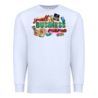 White small business mama Premium Sweatshirt - Zillion Design Studio