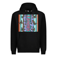 Black groovy with flowers and Butterflies Premium Hoodie - Artiststas