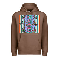 Chestnut groovy with flowers and Butterflies Premium Hoodie - Artiststas