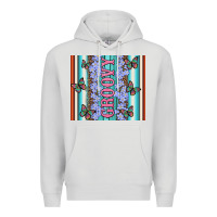 Dove Grey groovy with flowers and Butterflies Premium Hoodie - Artiststas