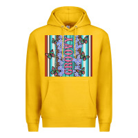 Lemon groovy with flowers and Butterflies Premium Hoodie - Artiststas