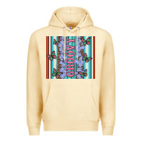Pina Colada groovy with flowers and Butterflies Premium Hoodie - Artiststas