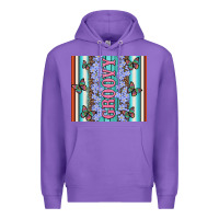 Purple groovy with flowers and Butterflies Premium Hoodie - Artiststas