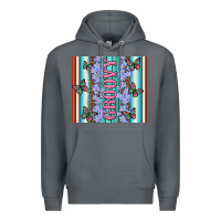 Rock groovy with flowers and Butterflies Premium Hoodie - Artiststas