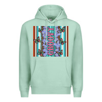 Seafoam groovy with flowers and Butterflies Premium Hoodie - Artiststas