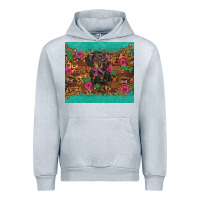 Heather Grey dachshund Urban Hoodie - BarkalooDesign