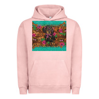 Pigment Salmon dachshund Urban Hoodie - BarkalooDesign