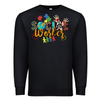 Black social worker Premium Sweatshirt - Zillion Design Studio