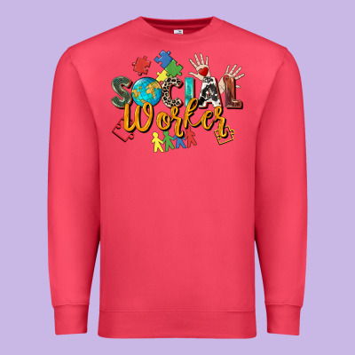 Social Worker Premium Sweatshirt Designed By Zillion Design Studio