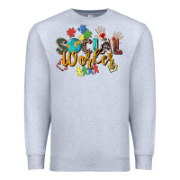 Heather Grey social worker Premium Sweatshirt - Zillion Design Studio