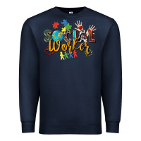 Navy social worker Premium Sweatshirt - Zillion Design Studio