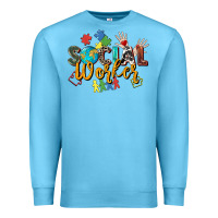 Ocean Blue social worker Premium Sweatshirt - Zillion Design Studio