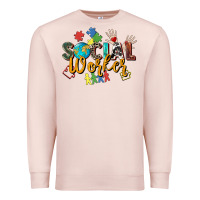 Pale Pink social worker Premium Sweatshirt - Zillion Design Studio