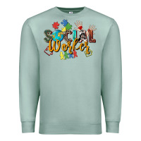 Seafoam social worker Premium Sweatshirt - Zillion Design Studio