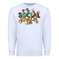 White social worker Premium Sweatshirt - Zillion Design Studio