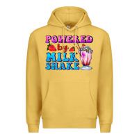 Antique Gold powered by milkshake Premium Hoodie - AdoDesignShop
