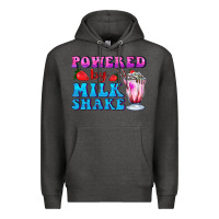 Charcoal Heather powered by milkshake Premium Hoodie - AdoDesignShop