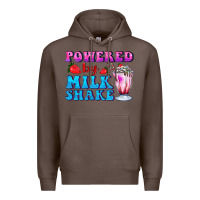 Coffee powered by milkshake Premium Hoodie - AdoDesignShop