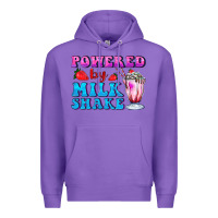 Purple powered by milkshake Premium Hoodie - AdoDesignShop