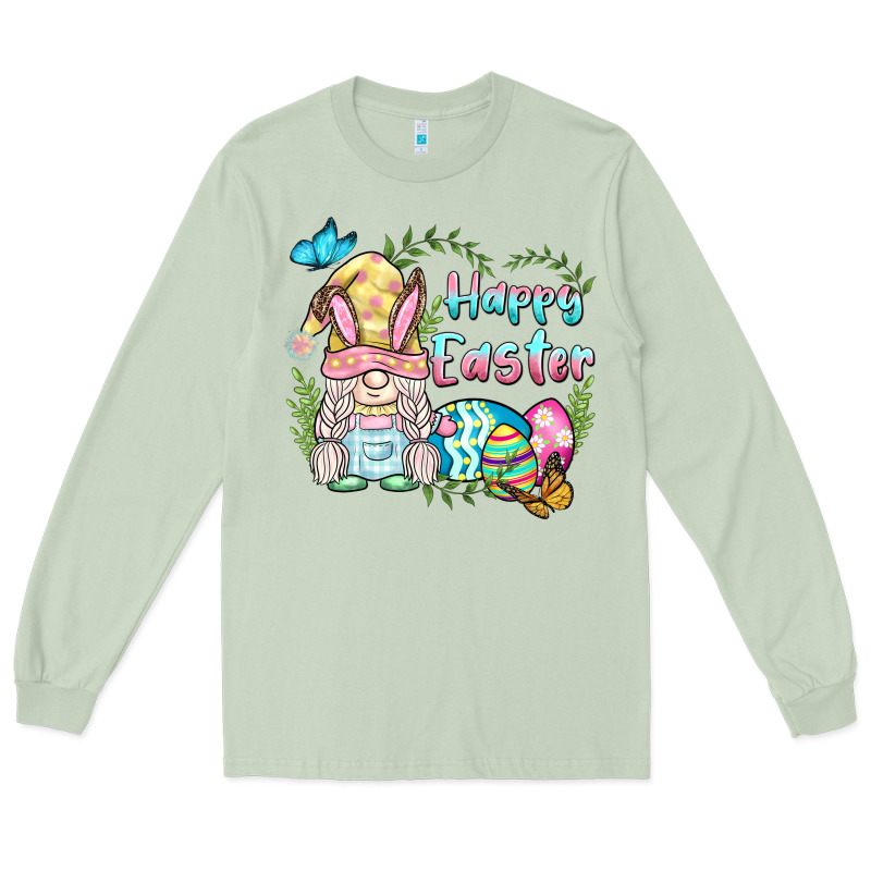 Happy Easter Bunny Gnome Long Sleeve Tee by BarkalooDesign | Teevron