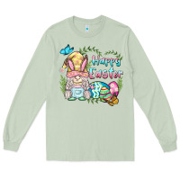 Matcha happy easter bunny gnome Long Sleeve Tee - BarkalooDesign