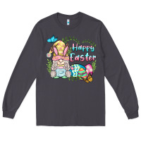 Smoke happy easter bunny gnome Long Sleeve Tee - BarkalooDesign