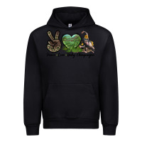Black Leopard Peace Love Baby Chimpanzee Urban Hoodie - LillyAllenDesigns