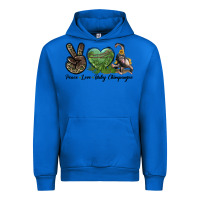 Cobalt Leopard Peace Love Baby Chimpanzee Urban Hoodie - LillyAllenDesigns
