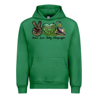 Emerald Leopard Peace Love Baby Chimpanzee Urban Hoodie - LillyAllenDesigns