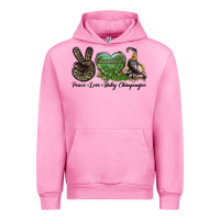 Fuchsia Pink Leopard Peace Love Baby Chimpanzee Urban Hoodie - LillyAllenDesigns