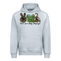 Heather Grey Leopard Peace Love Baby Chimpanzee Urban Hoodie - LillyAllenDesigns