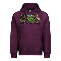 Mauve Wine Leopard Peace Love Baby Chimpanzee Urban Hoodie - LillyAllenDesigns