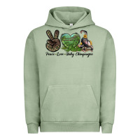 Pigment Oil Green Leopard Peace Love Baby Chimpanzee Urban Hoodie - LillyAllenDesigns