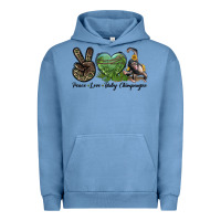 Pigment Pebble Blue Leopard Peace Love Baby Chimpanzee Urban Hoodie - LillyAllenDesigns