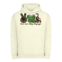 Pigment Pistachio Leopard Peace Love Baby Chimpanzee Urban Hoodie - LillyAllenDesigns