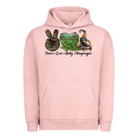 Pigment Salmon Leopard Peace Love Baby Chimpanzee Urban Hoodie - LillyAllenDesigns