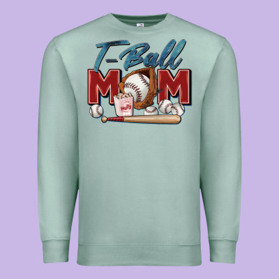 T Ball Mom Premium Sweatshirt Designed By Zillion Design Studio