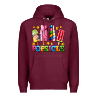 Burgundy popsicle with stars Premium Hoodie - AdoDesignShop