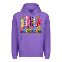 Purple popsicle with stars Premium Hoodie - AdoDesignShop